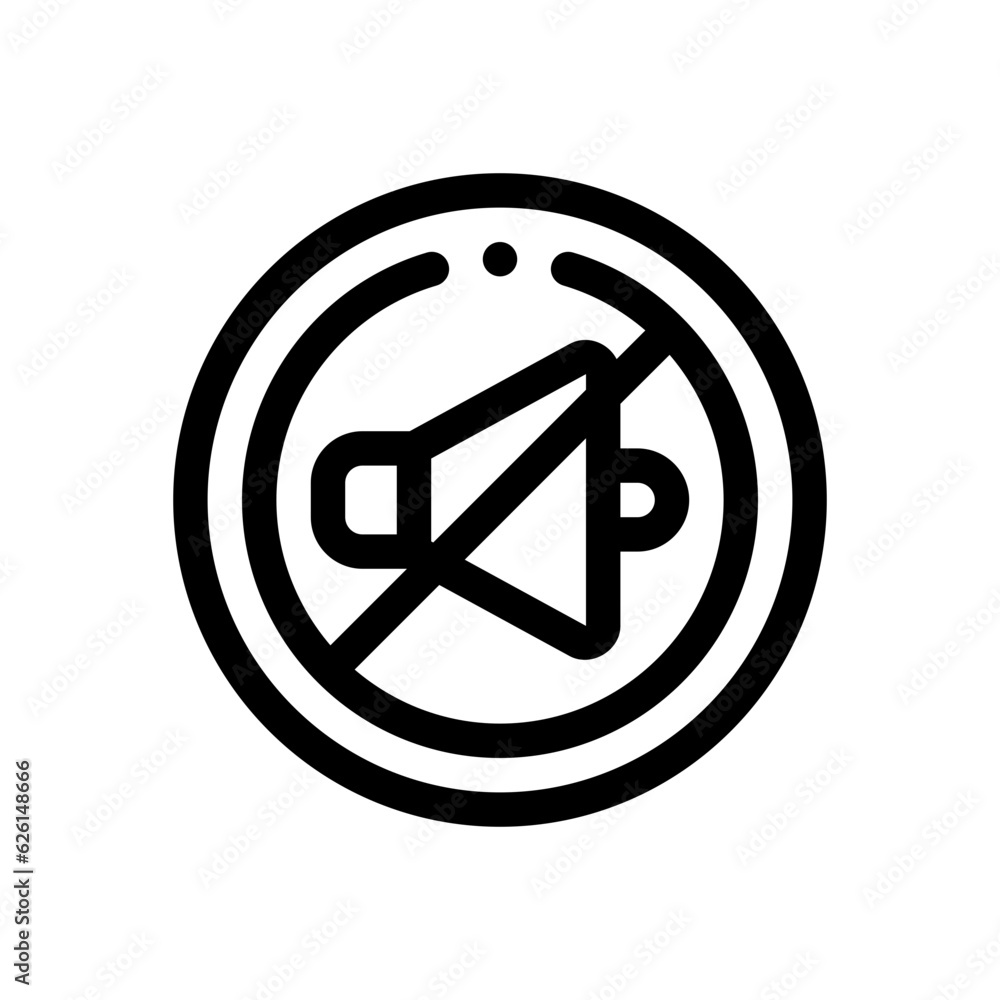 silence line icon silence line icon