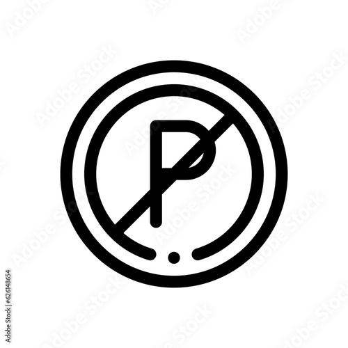 no parking line icon