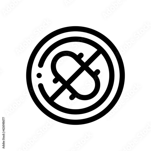 no skating line icon