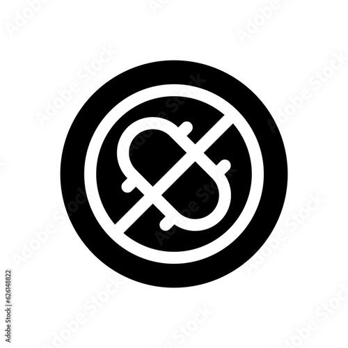 no skating glyph icon
