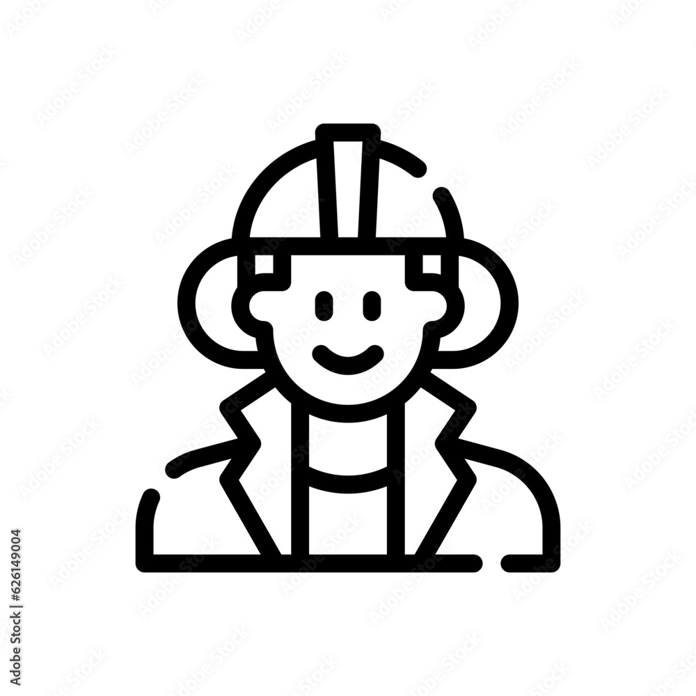 firefighter line icon firefighter line icon
