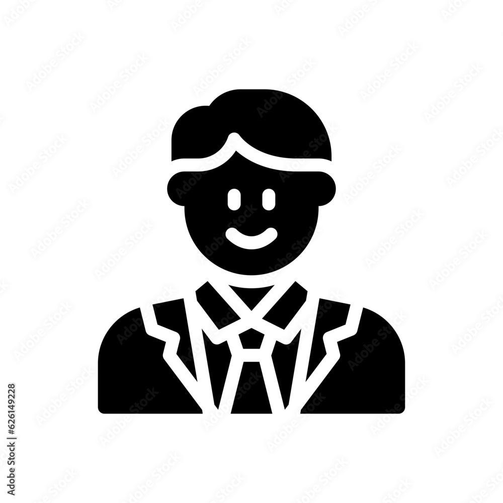 businessman glyph icon