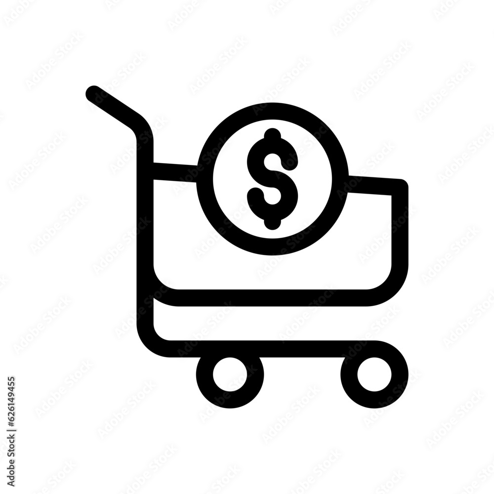 shopping cart line icon shopping cart line icon