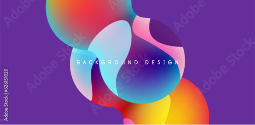 Bright abstract background glossy shiny circle and sphere composition. Minimalist geometric vector Illustration For Wallpaper, Banner, Background, Card