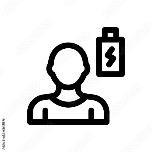 exhausted line icon