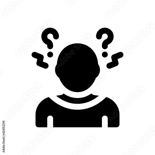 loneliness glyph icon