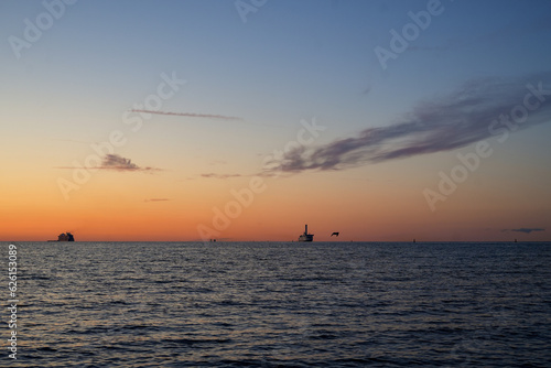 Sonnenuntergang am Strand von Rostock Warnemünde © Mario Schmidt