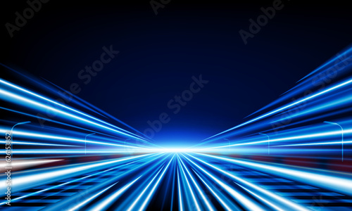 Abstract speed Business Start up launching product with Electric car and city concept Hitech communication concept innovation background,  vector design