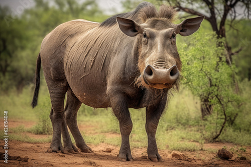 Warthog in wildlife close up