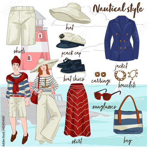 Nautical clothes and fashion style for men women