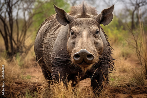 Warthog in wildlife close up