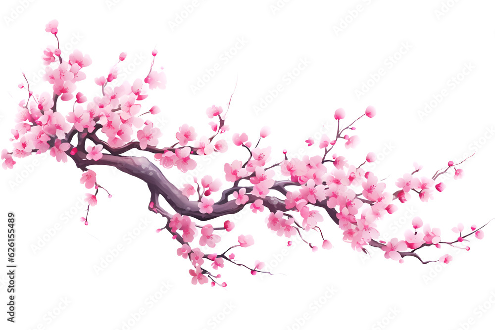 pink cherry blossom branch