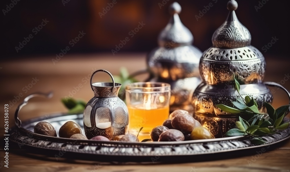 Moroccan inspired ornament for celebrating Ramadan Kareem
