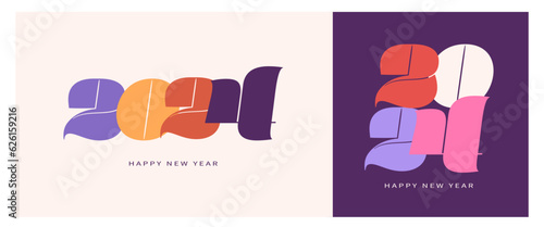 happy new year 2024 design for poster, flyer, calendar, cover and media post