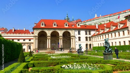 Buildings and gardens of Wallenstein Palace in Prague Czech Republic