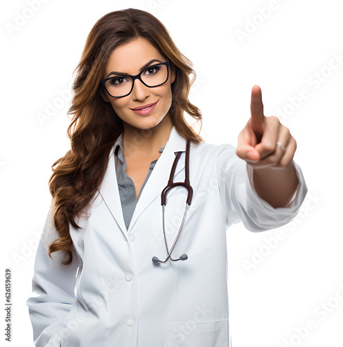 Professor Doctor Acting Pointing Fingers Look Like Professional Medical Healthcare in Transparent Background