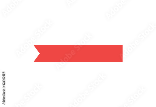 Red ribbons. Promotion flags collection. Vector flat labels