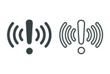 Warning wireless signal. Illustration vector