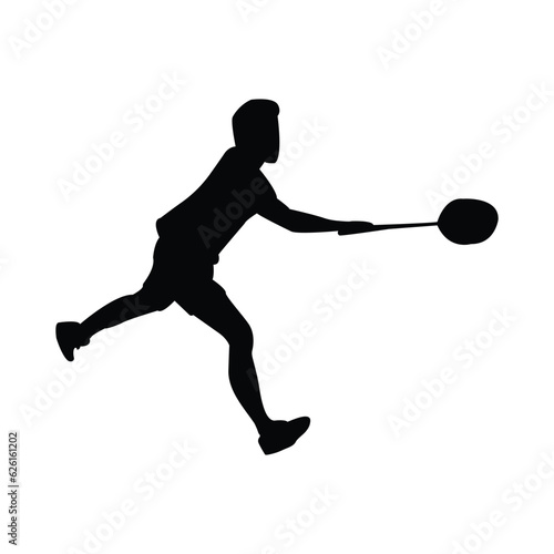 icon of person playing badminton vector