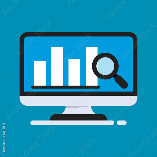 Data analytics icon. sign for mobile concept and web design. vector illustration