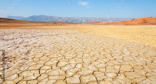 dry cracked earth-climate change, environment, infertile earth concept