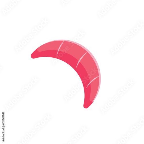 sushi boomerang logo design food vector.