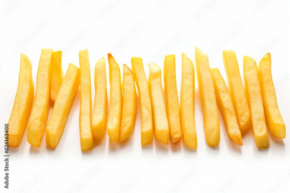 French fries isolated on white background. Copy space for text. High quality photo French fries isolated on white background. Copy space for text. High quality photo