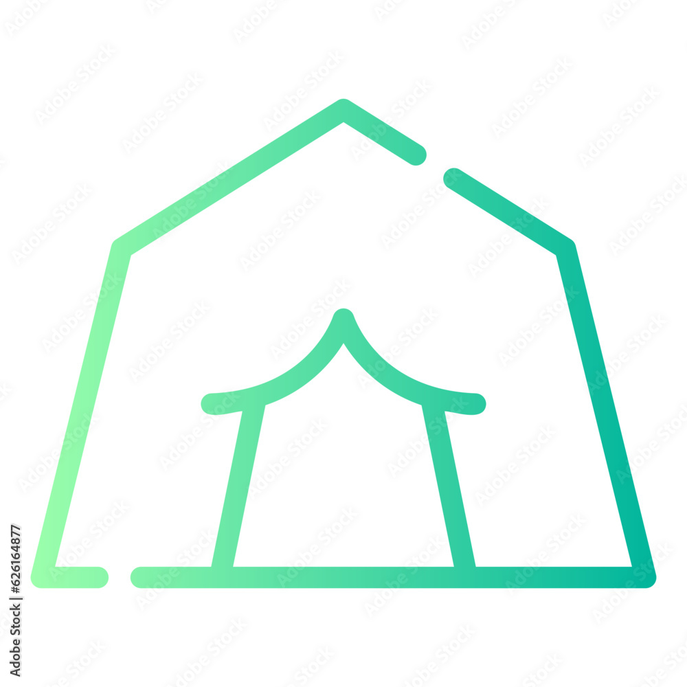 military base Line Gradient Icon military base Line Gradient Icon