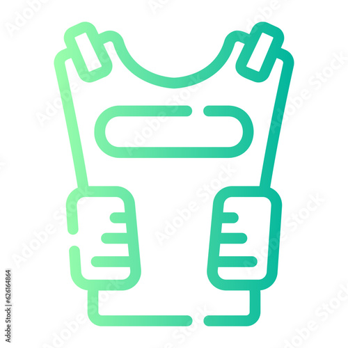 bulletproof vest Line Gradient Icon