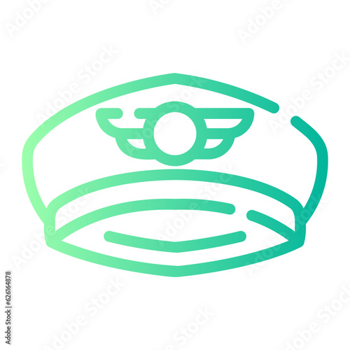 pilot Line Gradient Icon