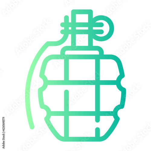 grenade Line Gradient Icon