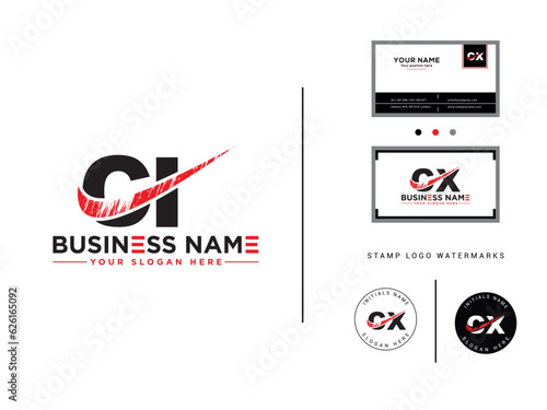 Modern Luxury Brush ci Logo Icon, Typography circle ci ic Logo Letter Design For You