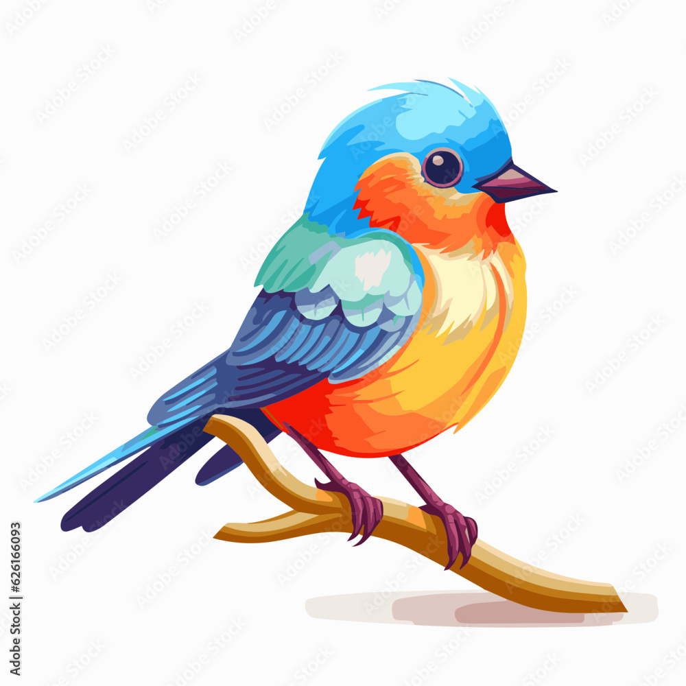 Fototapeta premium bird cartoon clipart vector white background