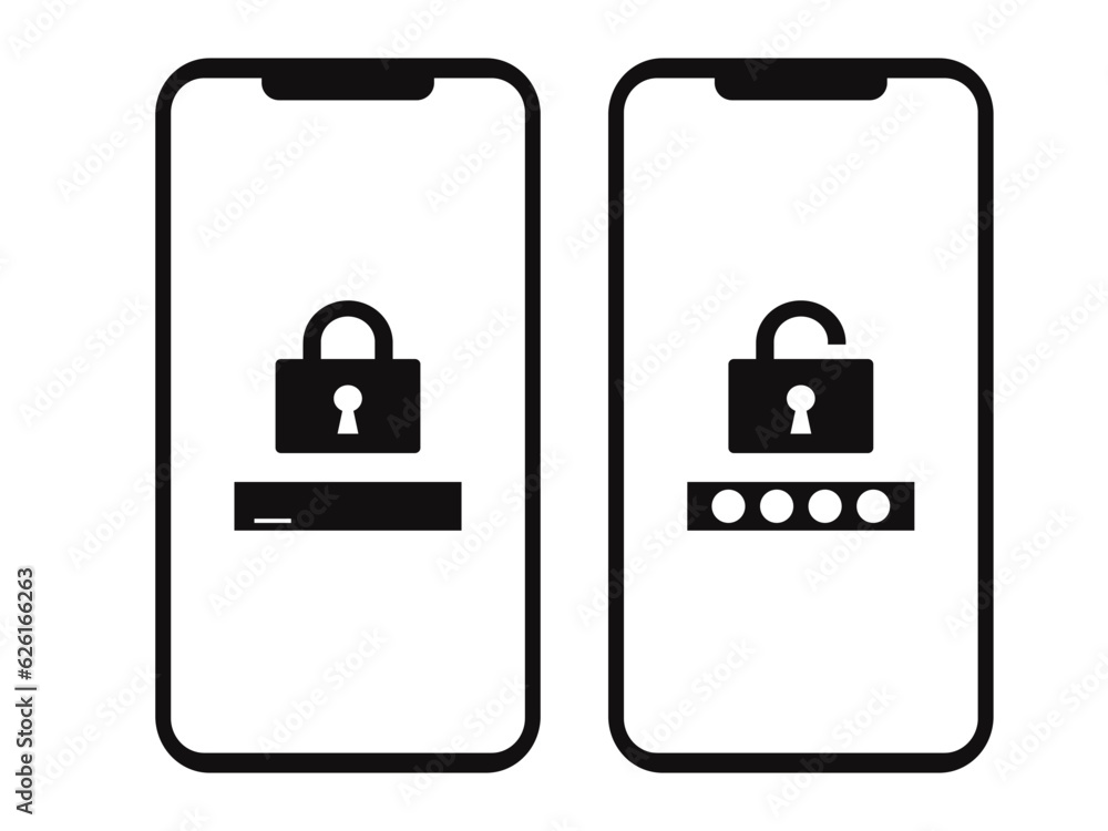 スマートフォンのロック画面 スマートフォンのロック画面