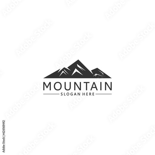 mountain logo template vector in white background