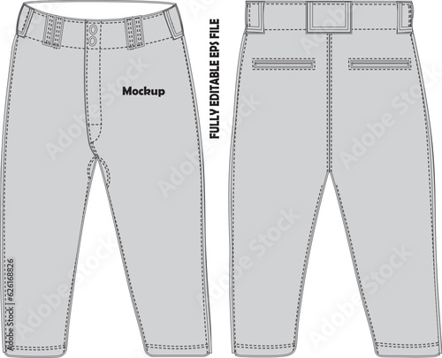 Men Baseball Pant Mock ups