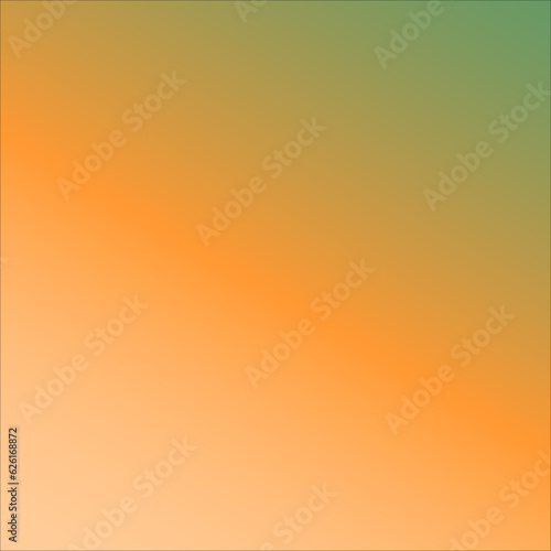 Abstract background orange with a transition to green with a color gradient for design. Colorful autumn vector illustration with blur. Bright light wavy line spot. Template with a beautiful theme.