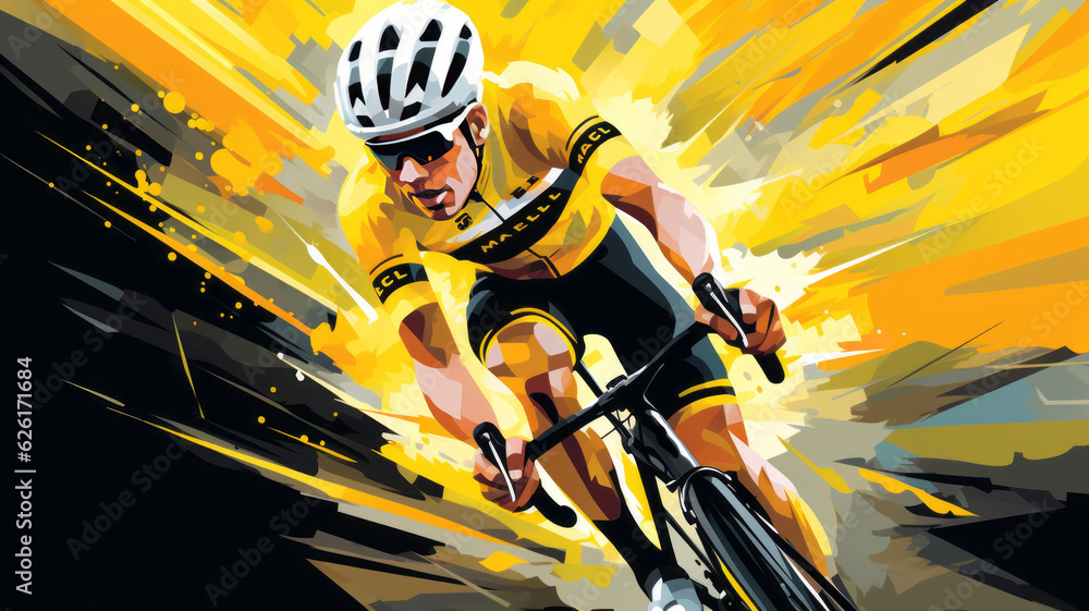 Obraz premium tour de France illustration. AI Generated