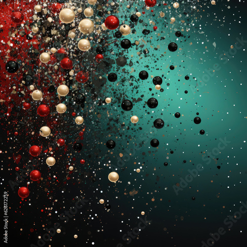 A christmas background made of green and red with black as the primary color