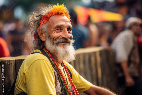A man at the festival. AI Generated