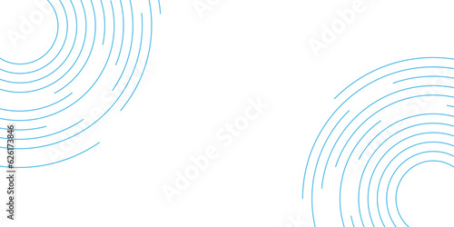 Abstract Blue circular lines background. futuristic technology banner design. Vector eps 10