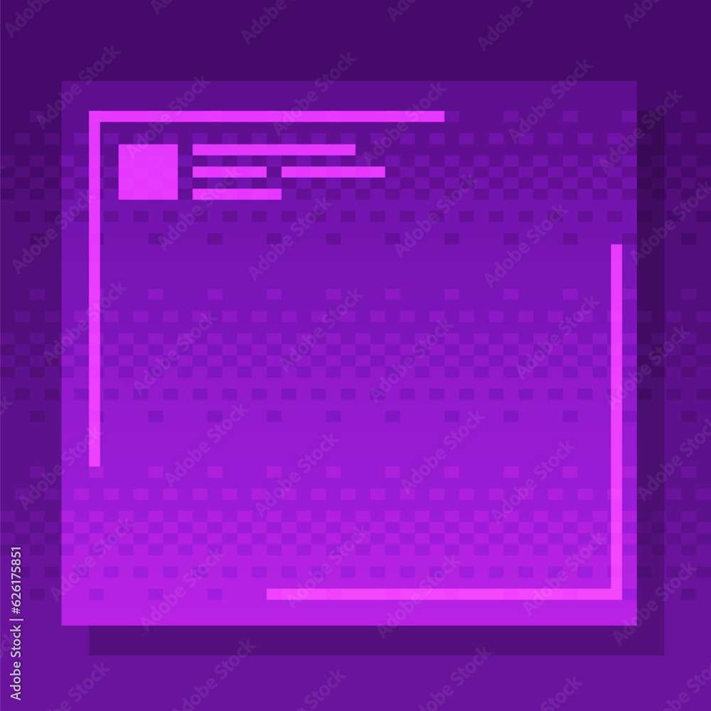 Fototapeta premium Retro Style Neon Pink and Purple Gradient Futuristic Interface Screen Template Background