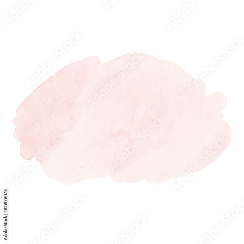 Abstract watercolor background image with a liquid splatter of aquarelle paint, isolated on white. Pink tones