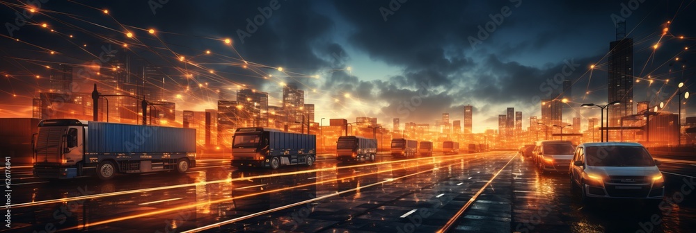 Transportation and logistic network distribution growth. AI Generated Transportation and logistic network distribution growth. AI Generated