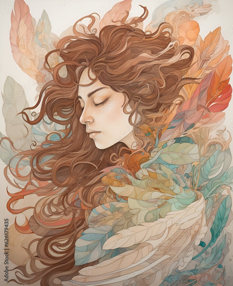 Botticelli-Inspired Serene Angel