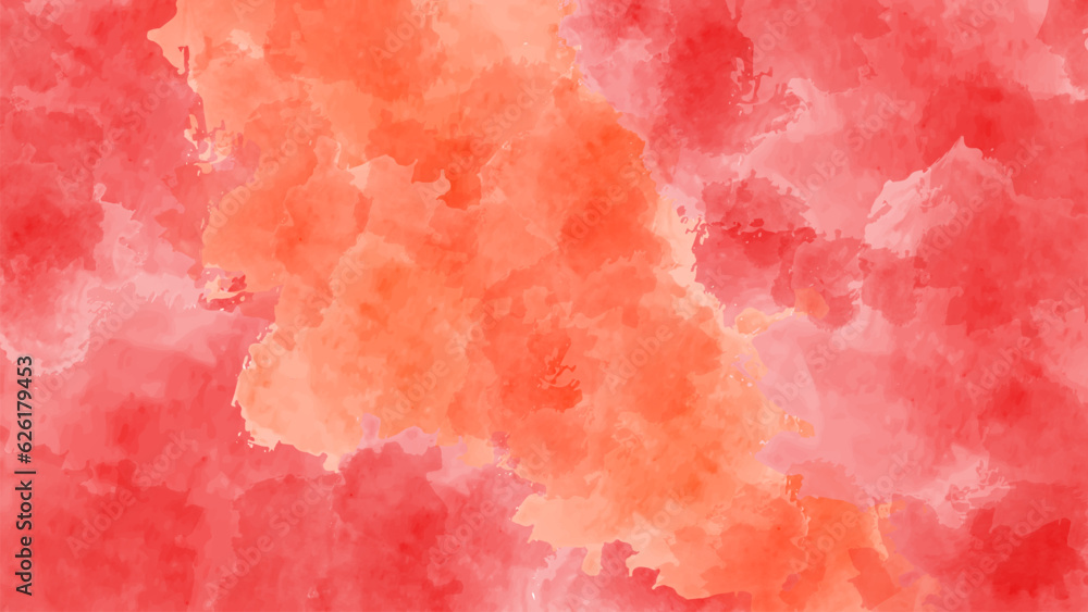 Red Orange Watercolor Background Texture Abstract Painting Vector
