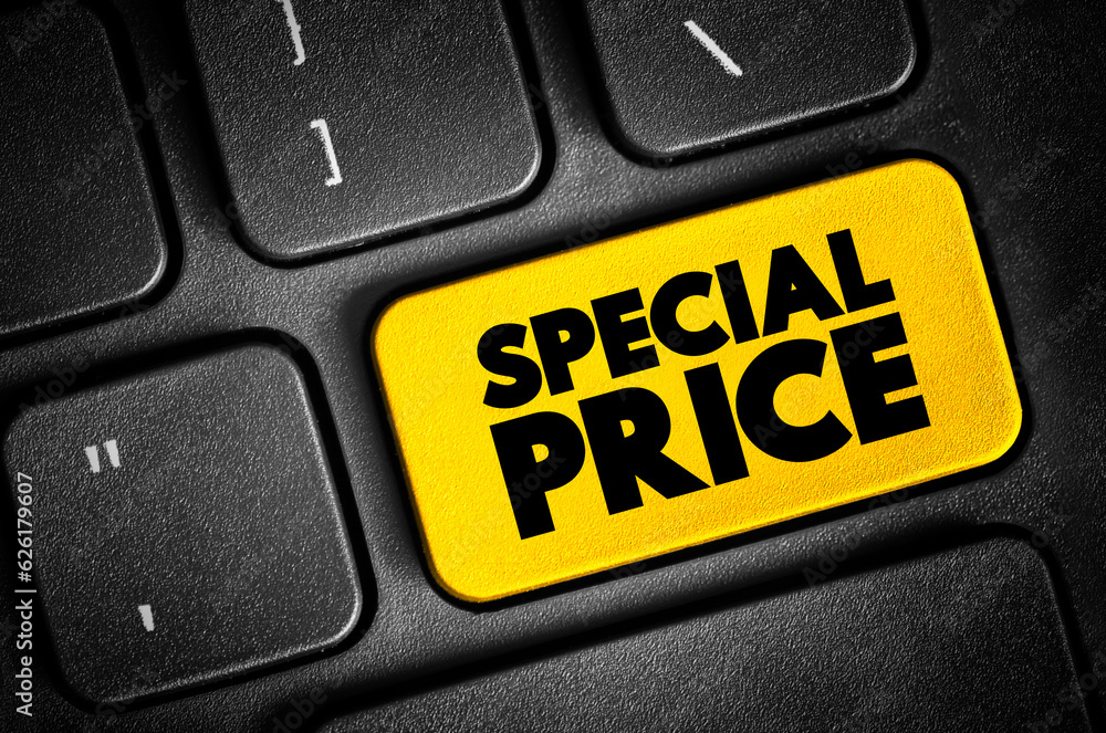 Fototapeta premium Special Price text button on keyboard, business concept background