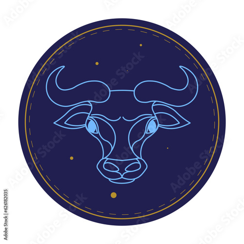Taurus astrological sign, horoscope symbol of bull