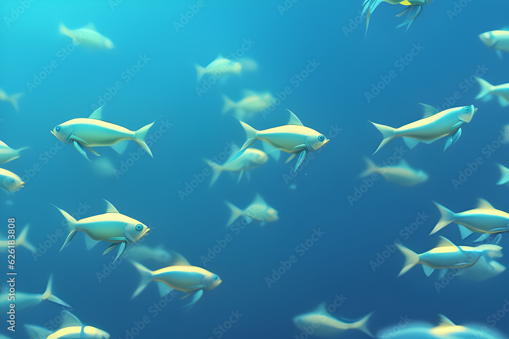 Obraz premium fish in the sea. Generative AI