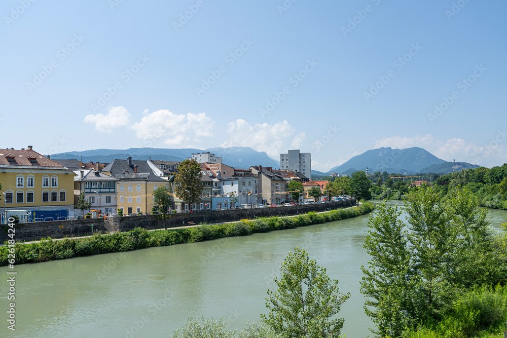 panoramic view of Villach, Austria